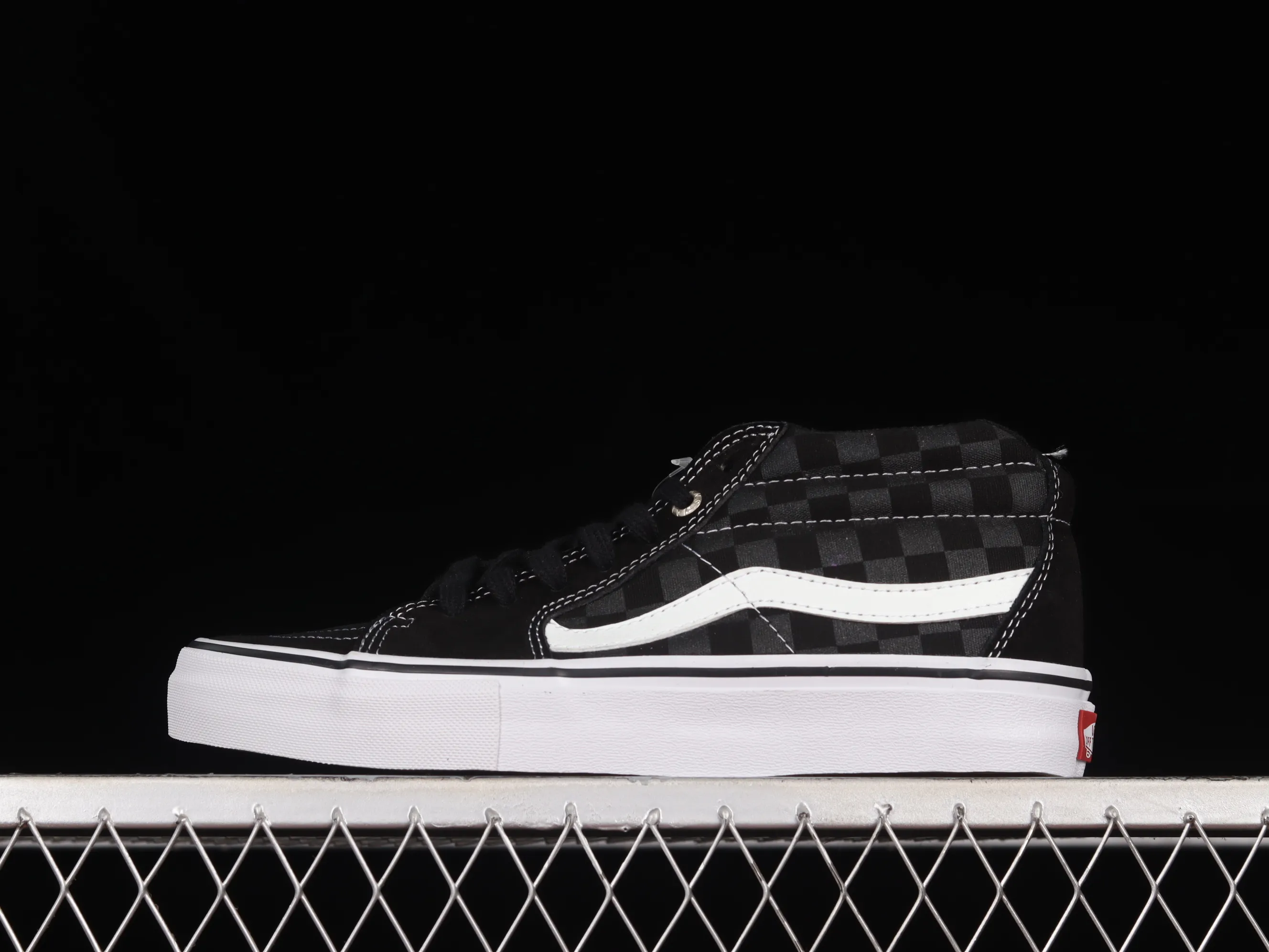 All categories Vans Vans series Vans Mid Vans China Vans SK8-Mid Vans black checkerboard Chinese casual sneakers VN0A347UFGD